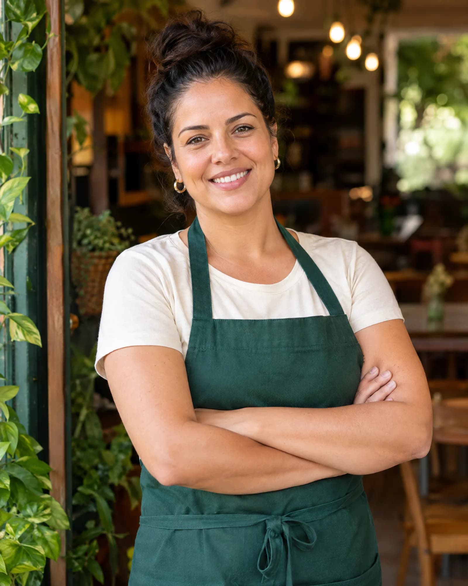 Estabelecimento local atendendo clientes